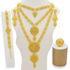 Dubai Jewelry Sets Gold Color Necklace & Earring Set For Women African France Wedding Party Jewelery Ethiopia Bridal Gifts