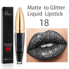 Sexy Diamond Shimmer Glitter Lipg Loss Matte To Glitter Liquid Lipstick Waterproof Diamond Pearl Colour Lip Gloss Makeup Beauty