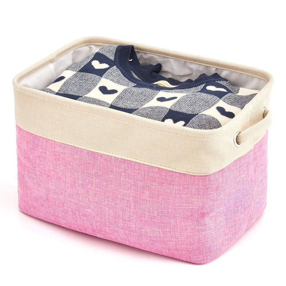 Personalized Pet Dog Toy Storage Basket Dog Canvas Bag Foldable Pet Cat Toys Linen Storage Box Bins Dog Accessories Pet Supplies