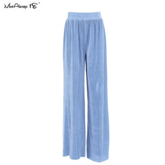 Mnealways18 Beige Pleated Wide Leg Pants Womens Pants Fashion 2023 Casual Loose Trousers Office Lady Elegant Long Palazzo Pants