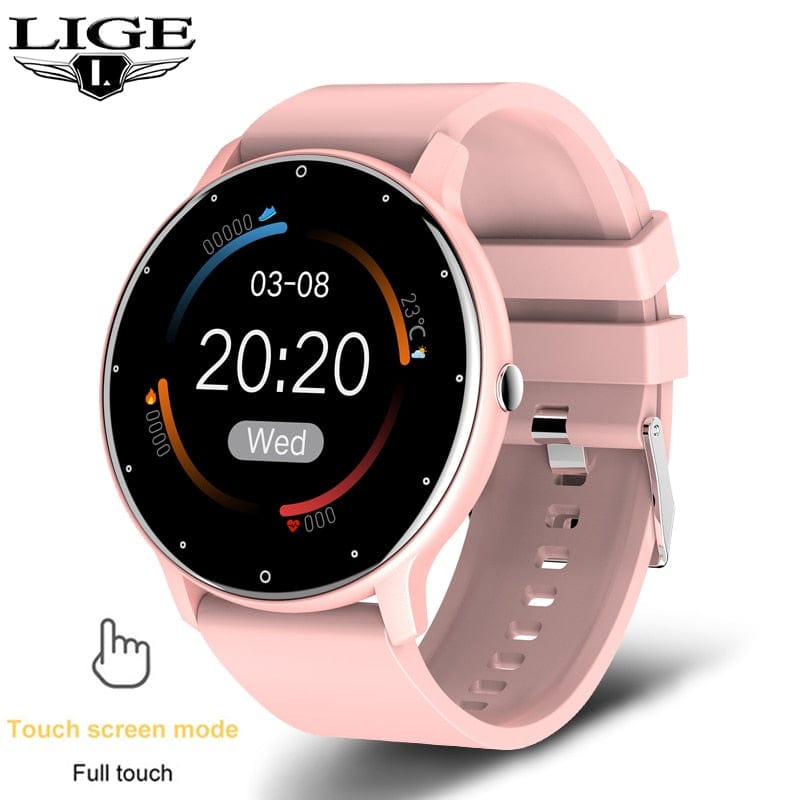 LIGE 2022 New Smart Watch Men Full Touch Screen Sport Fitness Watch IP67 Waterproof Bluetooth Smartwatch Men For Xiaomi Huawei