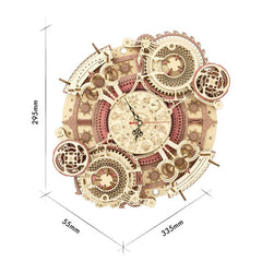 Robotime Zodiac Wall Clock TIME ART 3D Wooden Puzzle Model Building Block Kits  DIY Gift for Children Kid Adult Home Decor Clock