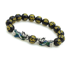 2PCS Obsidian Stone Beads Bracelet Pixiu Bracelet Black Wealth Bracelet Feng shui Bracelets Luck Bracelet for Women Men 2023