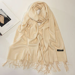 2021 Women Cashmere Scarves With Tassel Lady Winter Autumn Long Scarf High Quality Keep Warm Female Shawl Thicker Men Scarf