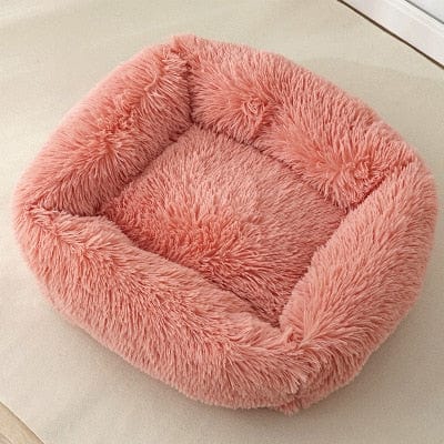 Square Dog Beds Long Plush Solid Color Pet Beds Cat Mat For Little Medium Large Pets Super Soft Winter Warm Sleeping Mats