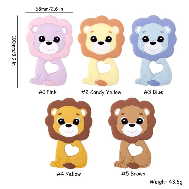 Tiny Rod BPA Free Food Grade Silicone Teethers Cartoon Animals Shape Pacifier Clips DIY Accessories Baby Teething 1pc Let's Make