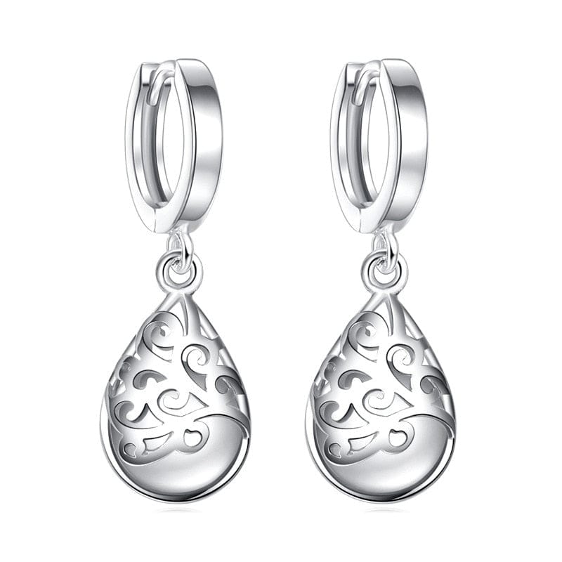 Trendy Opal Stone Flower 925 Sterling Silver Ladies Stud Earrings Original Jewelry For Women Anti Allergy