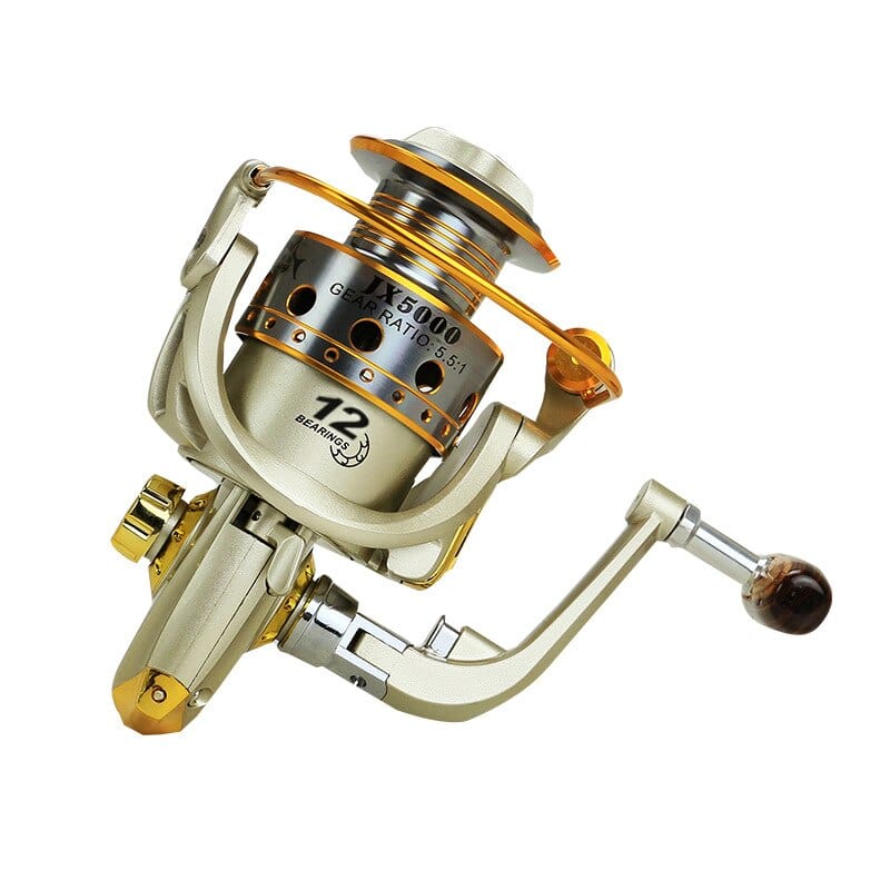 2019 Metal Spool Spinning Fishing Reel 12BB Superior Wheel for Freshwater Saltwater Fishing 1000-7000 Series 5.5:1 Wheel reel