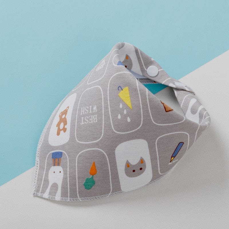 Baby Bibs Cotton Baby Feeding Apron Triangle Cute Baby Bibs Girls Boys Cartoon Feeding Scarf Bib Collar Bib Burp Cloth