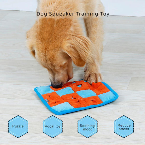 Pet Dog Snuffle Mat Pet Sniffing Training Blanket Detachable Fleece Pads Dog Mat Relieve Stress Nosework Puzzle Toy Pet Nose Pad - Wowza