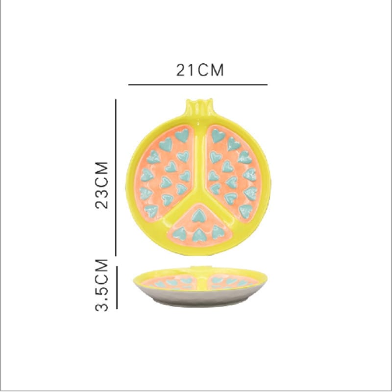 Fruit Shaped Ceramic Salad Plate Creative Cute Household Snack Dish - Wowza