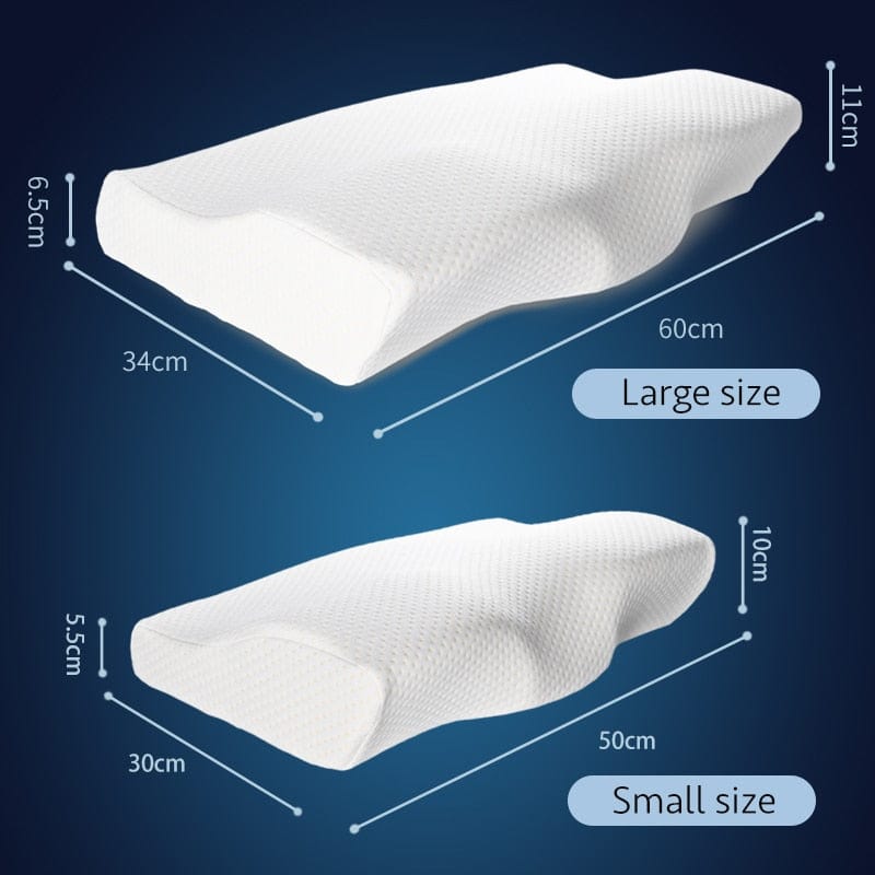 Memory Foam Leg Pillow Bed Orthopaedic Neck Protection Slow Rebound Memory Pillow Butterfly Shaped Health Cervical Neck Size 60/50 cm