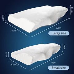 Memory Foam Leg Pillow Bed Orthopedic Neck Protection Slow Rebound Memory Pillow Butterfly Shaped Health Cervical Neck Size 60/50 cm