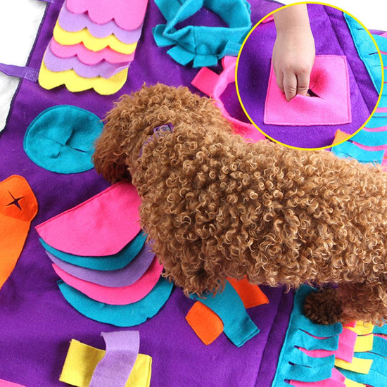 Pet Dog Snuffle Mat Pet Sniffing Training Blanket Detachable Fleece Pads Dog Mat Relieve Stress Nosework Puzzle Toy Pet Nose Pad - Wowza