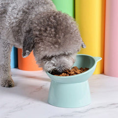 2Pcs/set Cat Bowl 45°Neck Protector High Foot Dog Bowl Cat Food Water Bowl Cute Binaural Pet Feeding Cup Feeder Bowls