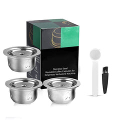 2 IN 1Reusable Vertuo Coffee Capsule Steel Stainless Metal for Nespresso Vertuoline Plus Machine Cream Coffee Filter - Wowza