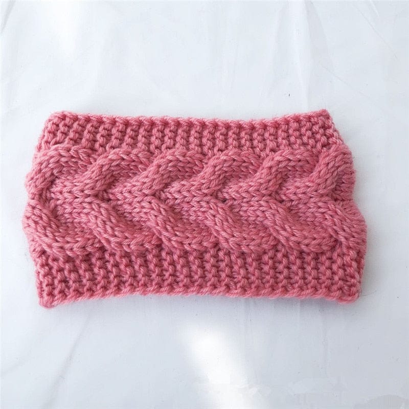 Women Headband Solid Color Elastic Hair Bands Twisted Knitted Turban Headwrap  Winter Girls Hairband Fashion Hair Accessories