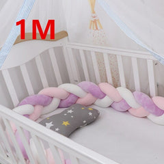 3M Baby Bumper Bed Braid Knot Pillow Cushion Bumper for Infant cuna Bebe lit Crib Protector Cot Bumper Room Decor