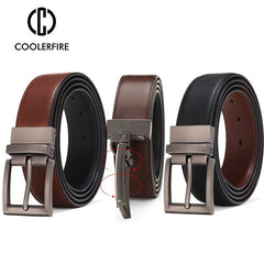 Men Reversible Casual High Quality Belt Man Genuine Leather Belt Male Strap Luxury Trouser Jeans Dress Belt For Men