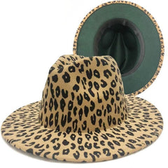 Rose red fedora hat new leopard print hat European and American men's and women's hat fedora jazz winter hat шапка женская