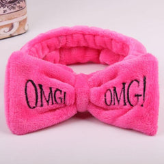 New Letter "OMG" Coral Fleece Soft Bow Headbands for women Girls Cute Hair Holder Hairbands Hair Bands Headwear Hair Accessories