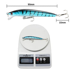 Japanese Minnow Fishing Lures Floating Hard Bait95mm 7g Artificial Bait Wobbler Crank bait Carp Perch Fishing Tackle