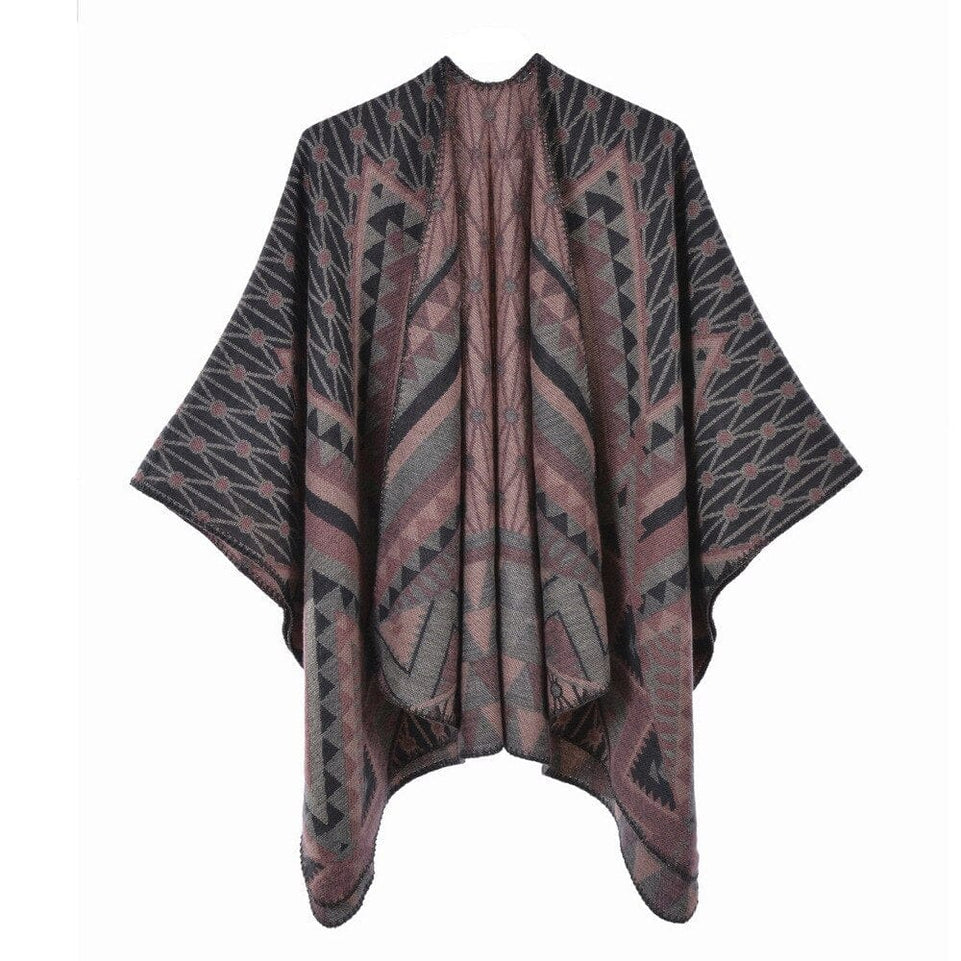 Luxury Brand Ponchos Coat 2022 Cashmere Scarves Women Winter Warm Shawls and Wraps Pashmina Thick Capes Blanket Femme Scarf