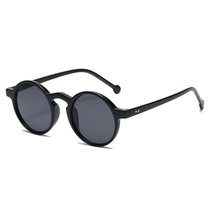 Retro Round Sunglasses Women Brand Designer Classic Vintage Small Frame Sun Glasses Ladies Black Driving Eyewear Korean Style