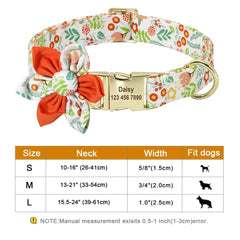 Fashion Printed Dog Collar Personalized Nylon Dog Collar Custom Pet Puppy Cat Collars Engraved ID Tag Collars Dog Accessories