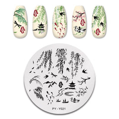 PICT YOU 12*6cm Nail Art Templates Stamping Plate Design Flower Animal Glass Temperature Lace Stamp Templates Plates Image