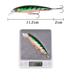 Laser Minnow Fishing Lure 11CM 13G pesca hooks fish wobbler tackle crank bait artificial japan hard bait swim bait