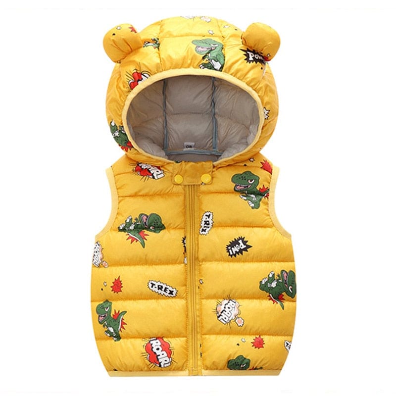 2020 Autumn Children Warm Down Vest Baby Cotton Waistcoat Kids Outerwear Vest Children Clothing Boys Girls Hooded Jackets Vest