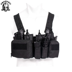 SINAIRSOFT CS Match Wargame TCM Chest Rig Airsoft Tactical Vest Military Gear Pack Magazine Pouch Holster Molle 500D Nylon Swat