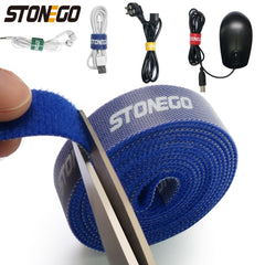 USB Cable Winder Cable Organiser Ties Mouse Wire Earphone Holder HDMI Cord Free Cut Management Phone Hoop Tape Protector