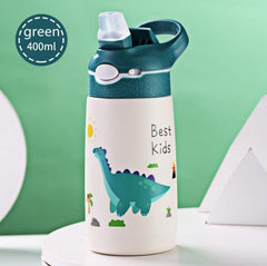 400ML Children Thermos Water Bottle Kids Thermos Mug Baby Duck Billed Straw 316 Stainless Steel Vacuum Flasks Tumbler Thermo Cup - Wowza