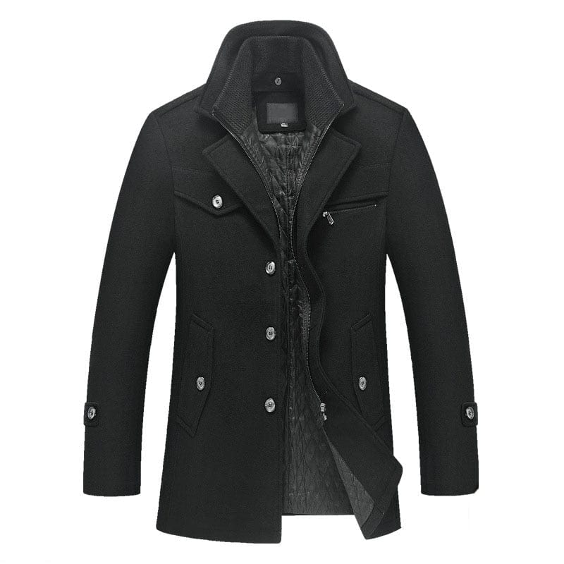 New Winter Wool Coat Slim Fit Jackets Mens Casual Warm Outerwear Jacket and coat Men Pea Coat Size M-4XL