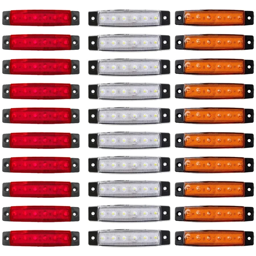 10Pcs Truck Trailer Side Marker Indicators light Car Signal Brake Rear Warning Tail Light LED 12V 24V Warning Lamp