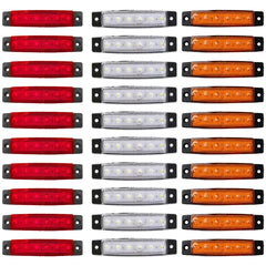 10Pcs Truck Trailer Side Marker Indicators light Car Signal Brake Rear Warning Tail Light LED 12V 24V Warning Lamp