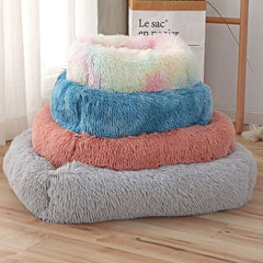 Square Dog Beds Long Plush Solid Color Pet Beds Cat Mat For Little Medium Large Pets Super Soft Winter Warm Sleeping Mats