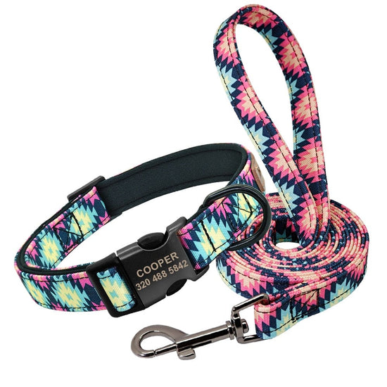 Personalized Dog Collar Leash Custom Puppy Pet Collar Pitbull Collars Pet Product Small Dog Collar for Small Medium Large Dog - Wowza