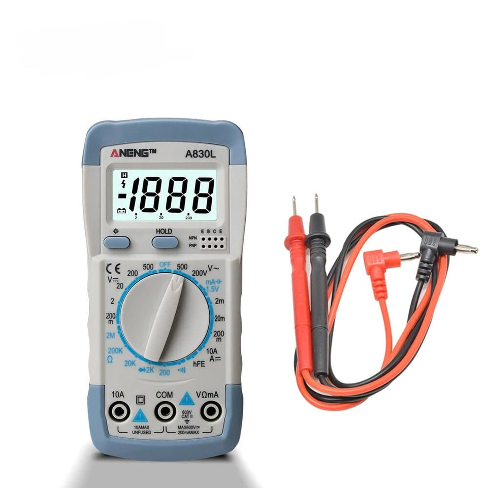 LCD Digital Multimeter A830L AC DC Voltage Diode Frequency Multi tester Current Tester Luminous Display with Buzzer Function