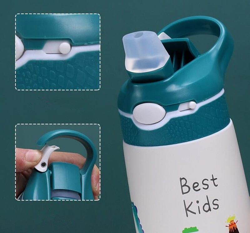 400ML Children Thermos Water Bottle Kids Thermos Mug Baby Duck Billed Straw 316 Stainless Steel Vacuum Flasks Tumbler Thermo Cup - Wowza