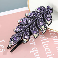 Rhinestone Hairpin Flower Leaf Butterfly Duckbill Hair Claws Retro Hair Clips Accessories For Women Shinning Ponytail Headwear