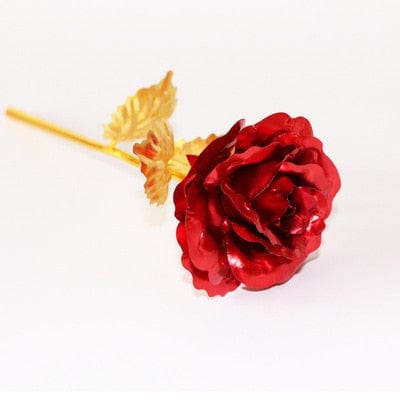 Valentine's Day Creative Gift 24K Foil Plated Rose Gold Rose Lasts Forever Love Wedding Decor Lover Lighting Roses Creative Gift