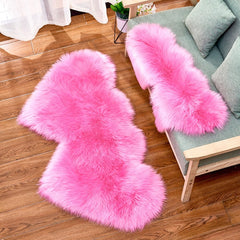 Winter Carpets For Living Room Double Love Heart Shaggy Area Rugs Valentine's Day Gift Shaggy Plush Floor Fluffy Mats tapetes 30