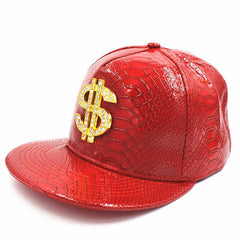 Doitbest Metal Golden dollar style men's Baseball Cap hip-hop cap leather Adjustable Snapback Hats for men and women