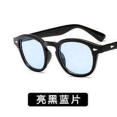 Fashion Johnny Depp Style Round Sunglasses Clear Tinted Lens Brand Design Party Show Sun Glasses Oculos De Sol