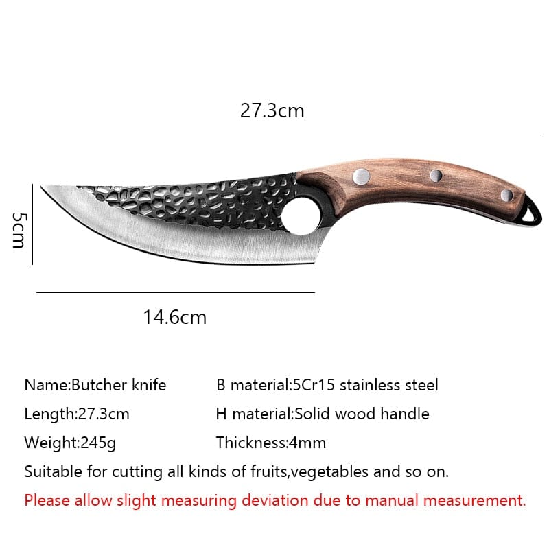 New Forged Clad Steel Handmade Boning Knife Chef Knife Slicing Knife Butcher Cleaver Kitchen Knives Meat Cleaver Kitchen Tool - Wowza