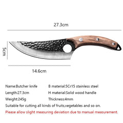 New Forged Clad Steel Handmade Boning Knife Chef Knife Slicing Knife Butcher Cleaver Kitchen Knives Meat Cleaver Kitchen Tool - Wowza