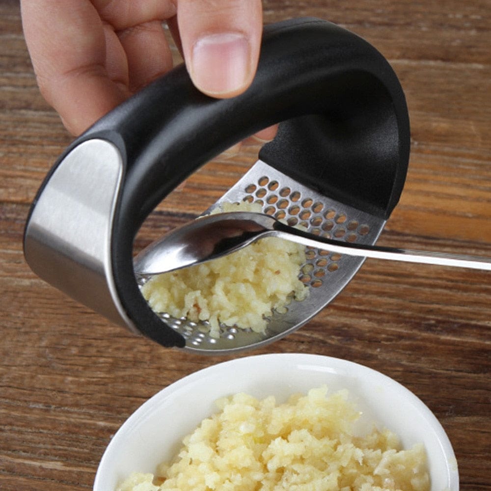 Stainless Garlic Press Household Press Squeezer Manual Gralic Press Device Handheld Ginger Garlic Tools Kitchen Accessories - Wowza